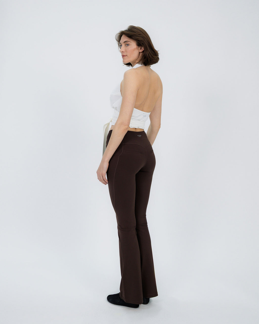 Travel Wrap Top with Collar white