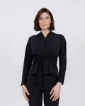 Travel Shirt with Adjustable Backpack black