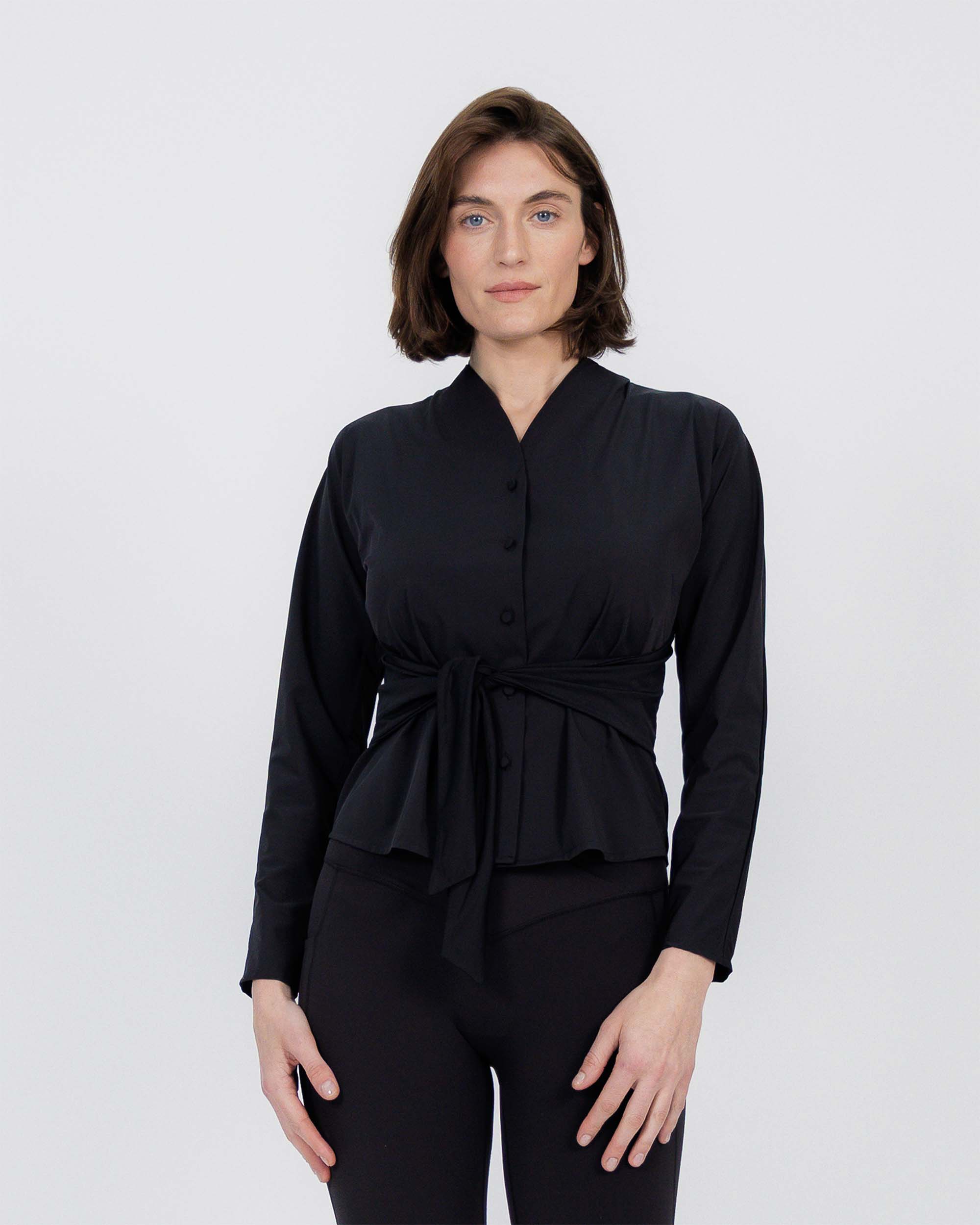 Travel Shirt with Adjustable Backpack black