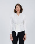 Travel Shirt with Adjustable Backpack white