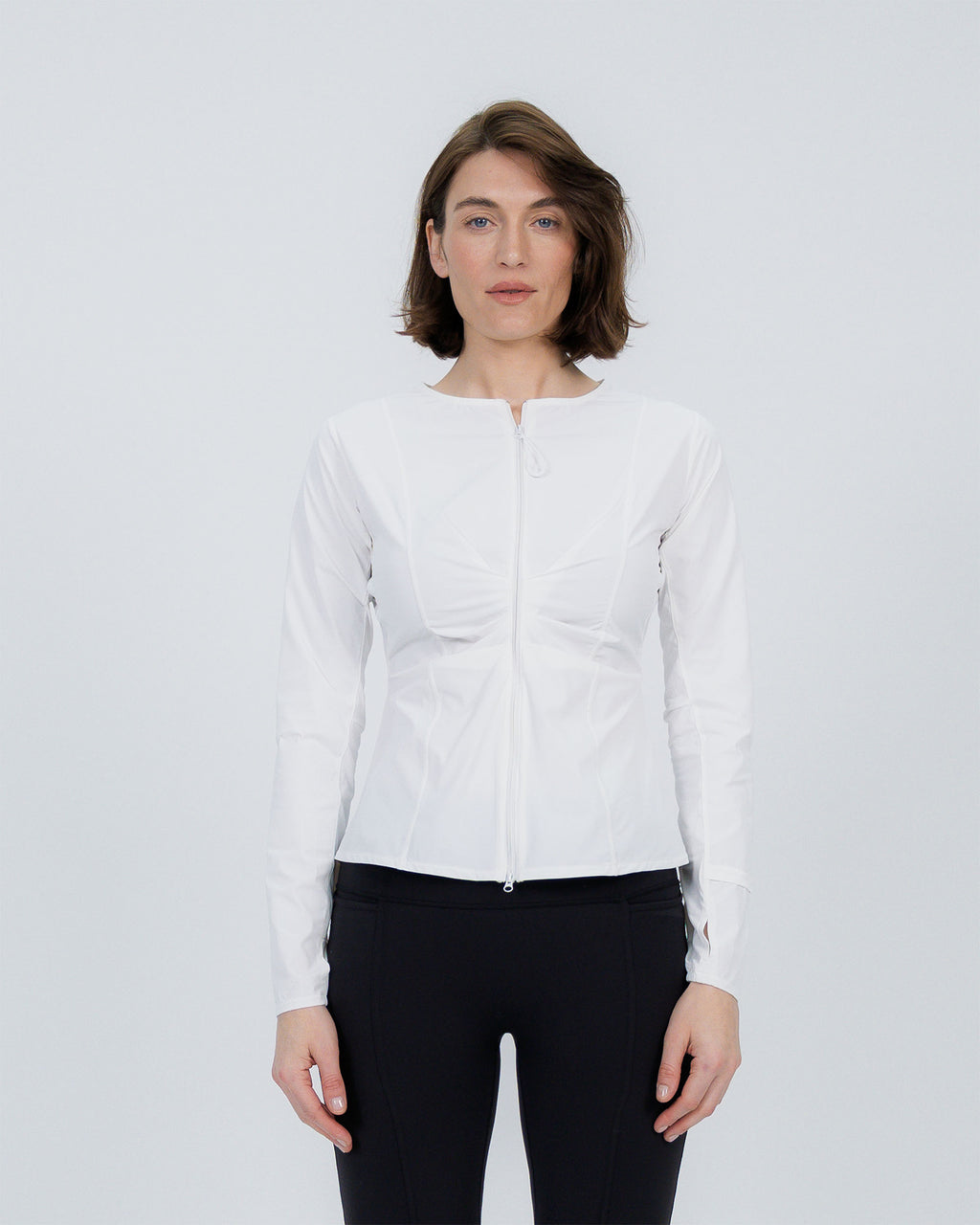 Active Lightweight Zip Up Jacket white