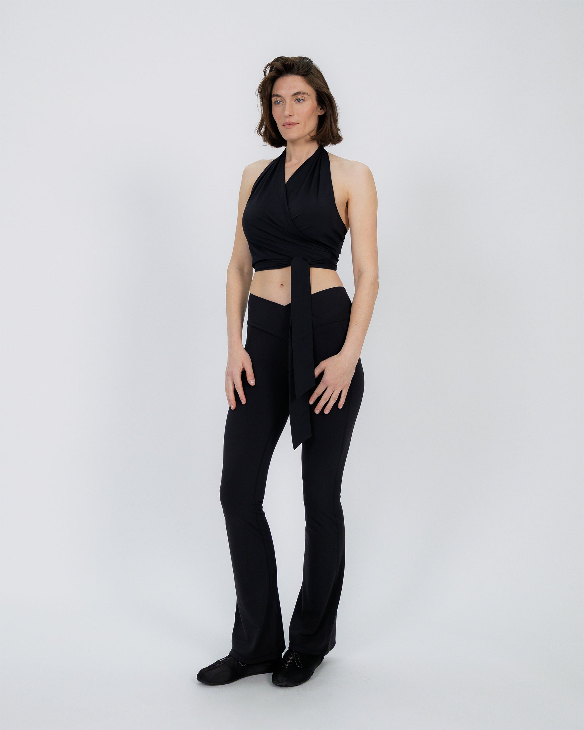 Quick Dry Essential Wrap Top black