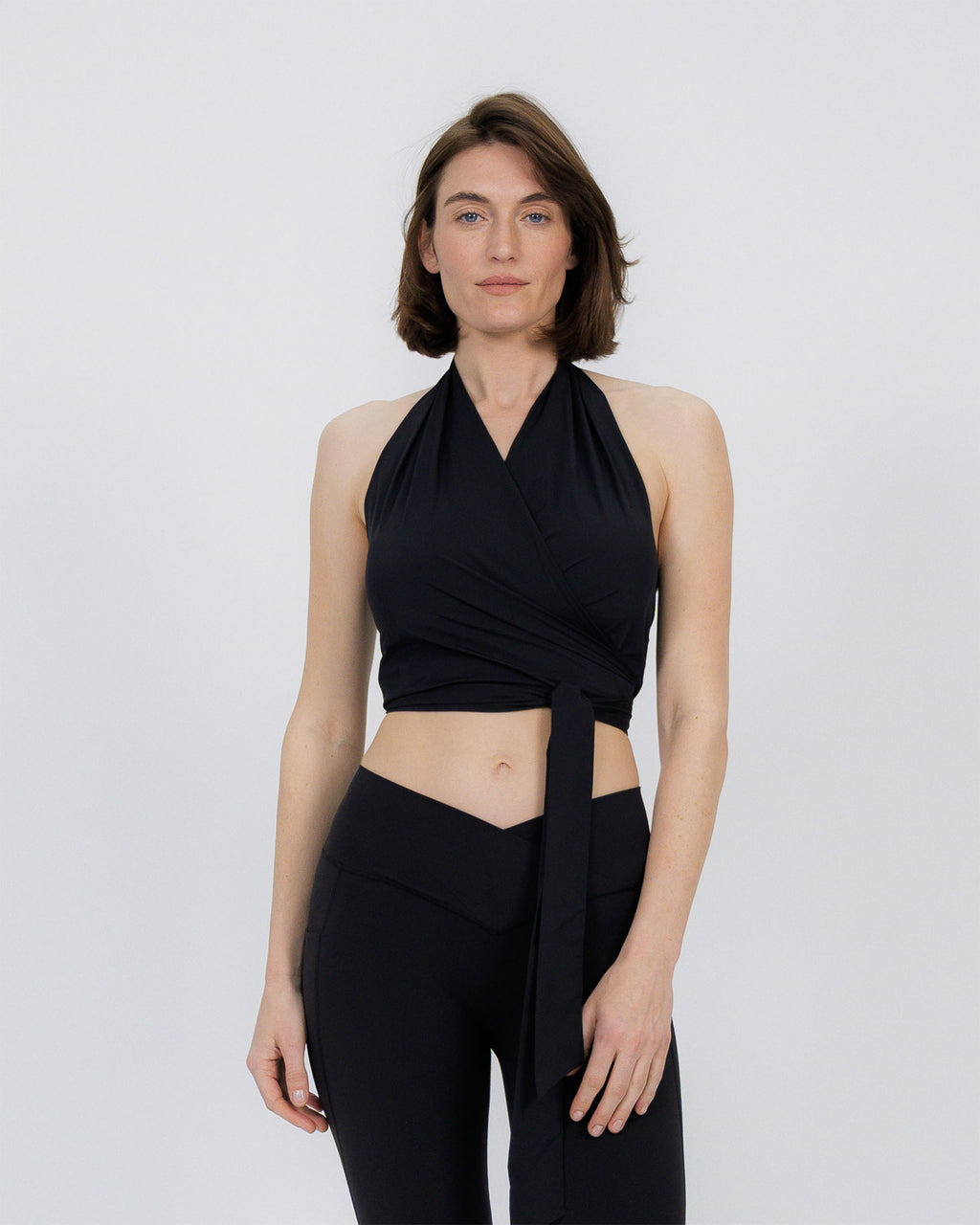 Quick Dry Essential Wrap Top black