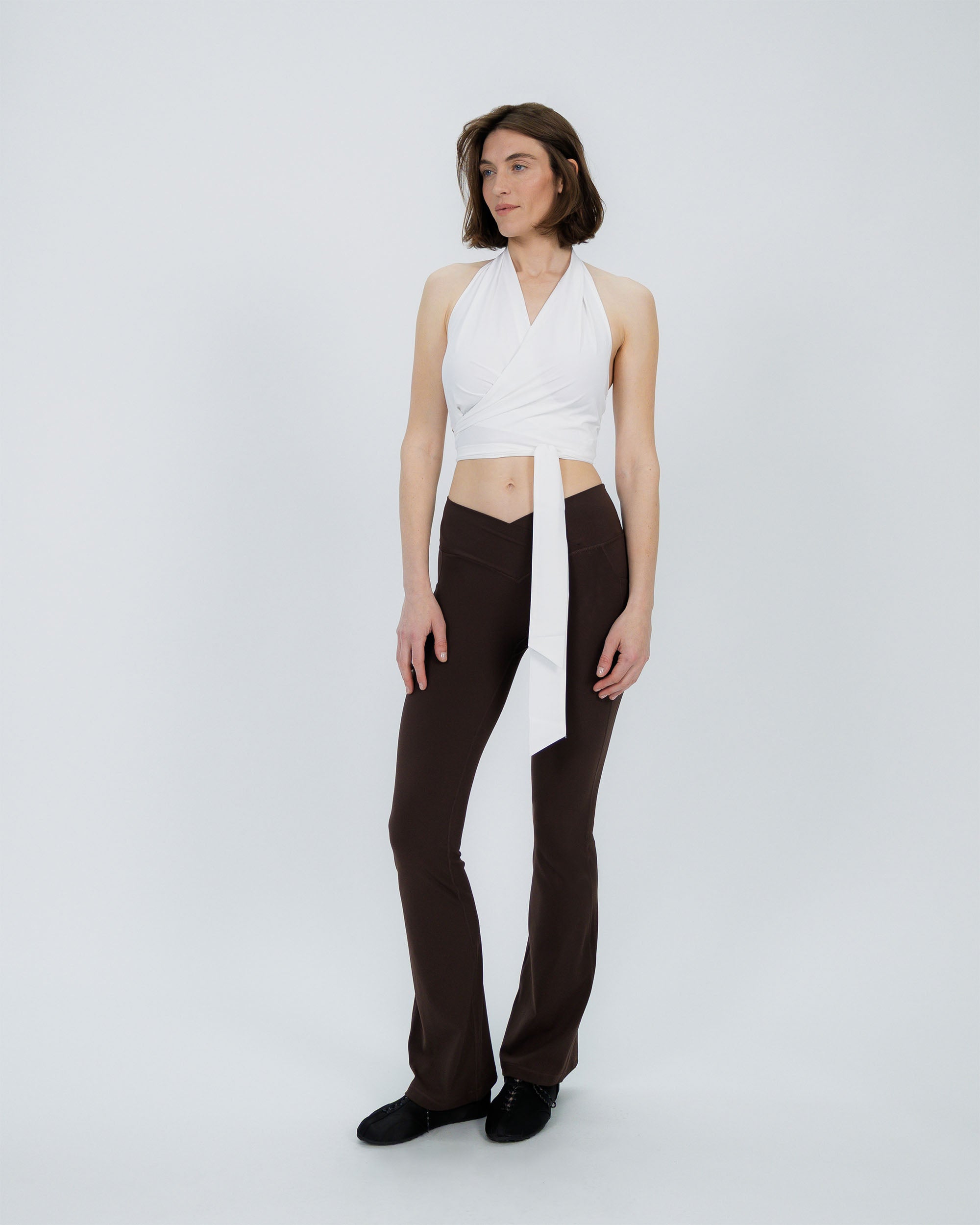 Quick Dry Essential Wrap Top white